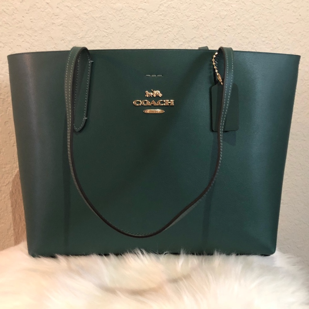 Green Coach Purse/Tote